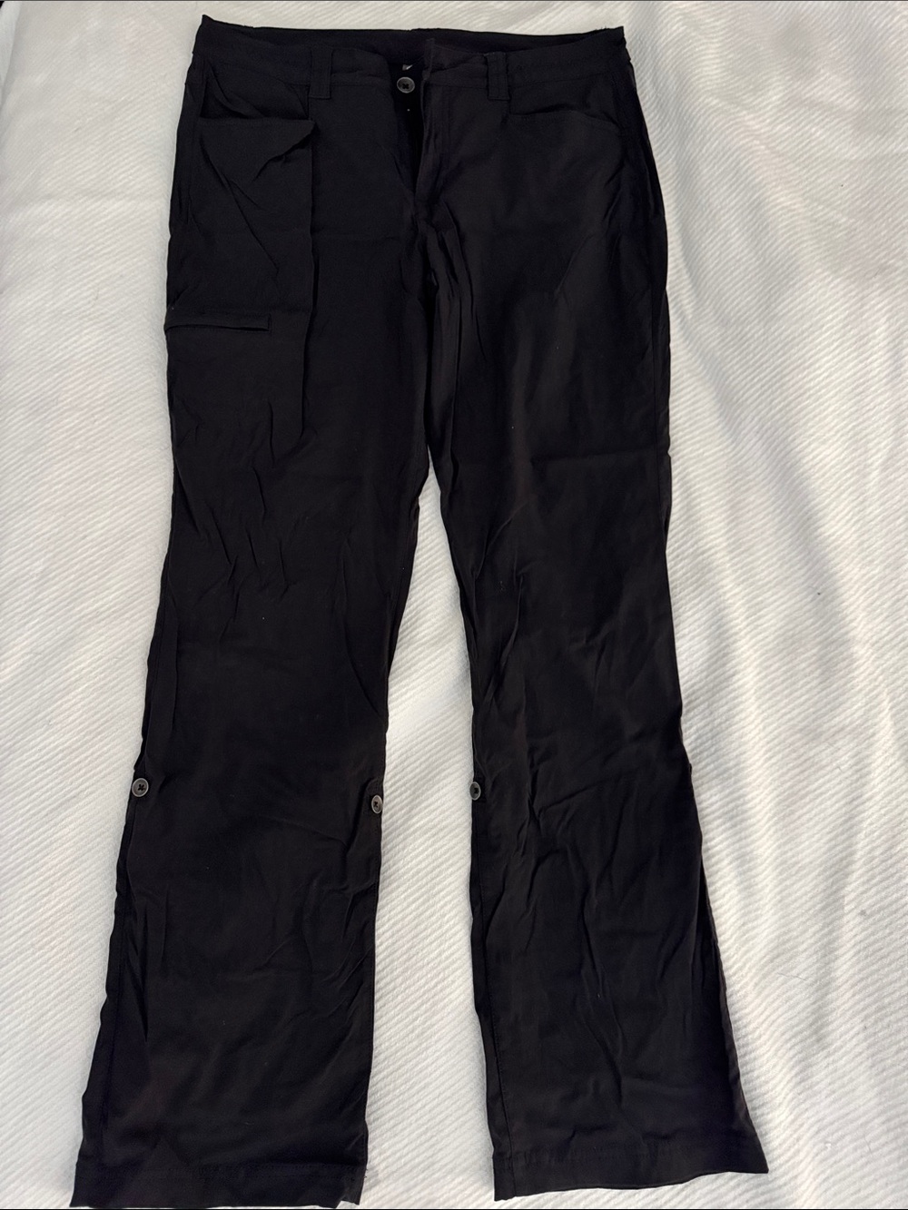 Eddie Bauer Black Women's Pants with Button Front